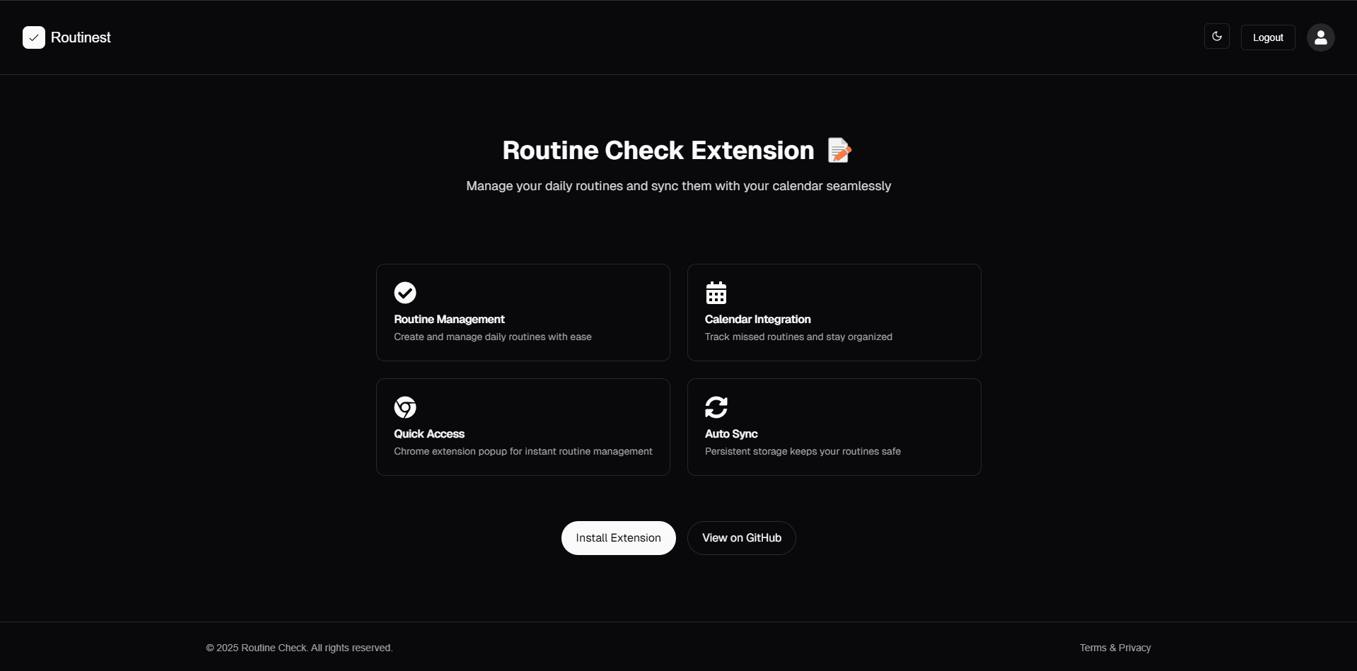 Routine Check Extension 📝